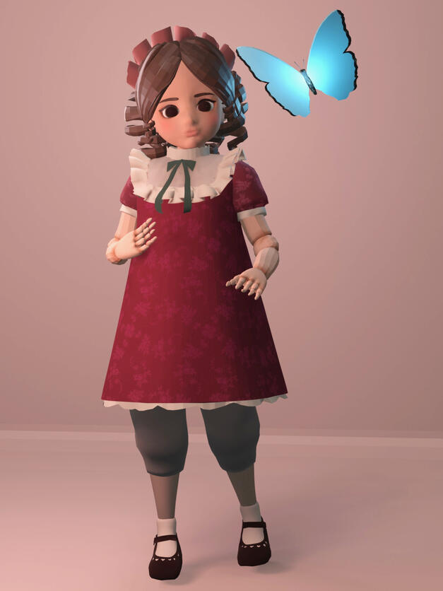 Mid-Poly 3D Model of the main character: Daisy.